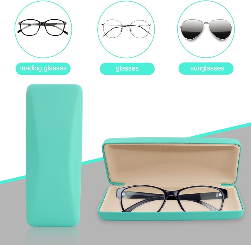 SMARTTOP Hard Shell Eyeglass Case- Glass Case With Cleaning Cloth, Glasses Case hard shell for men women - Image 3